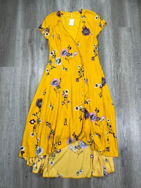 Dress Casual Midi By Free People In Yellow, Size: Xs