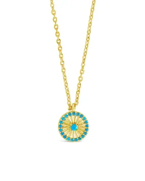 Drew Turquoise CZ Pendant Necklace