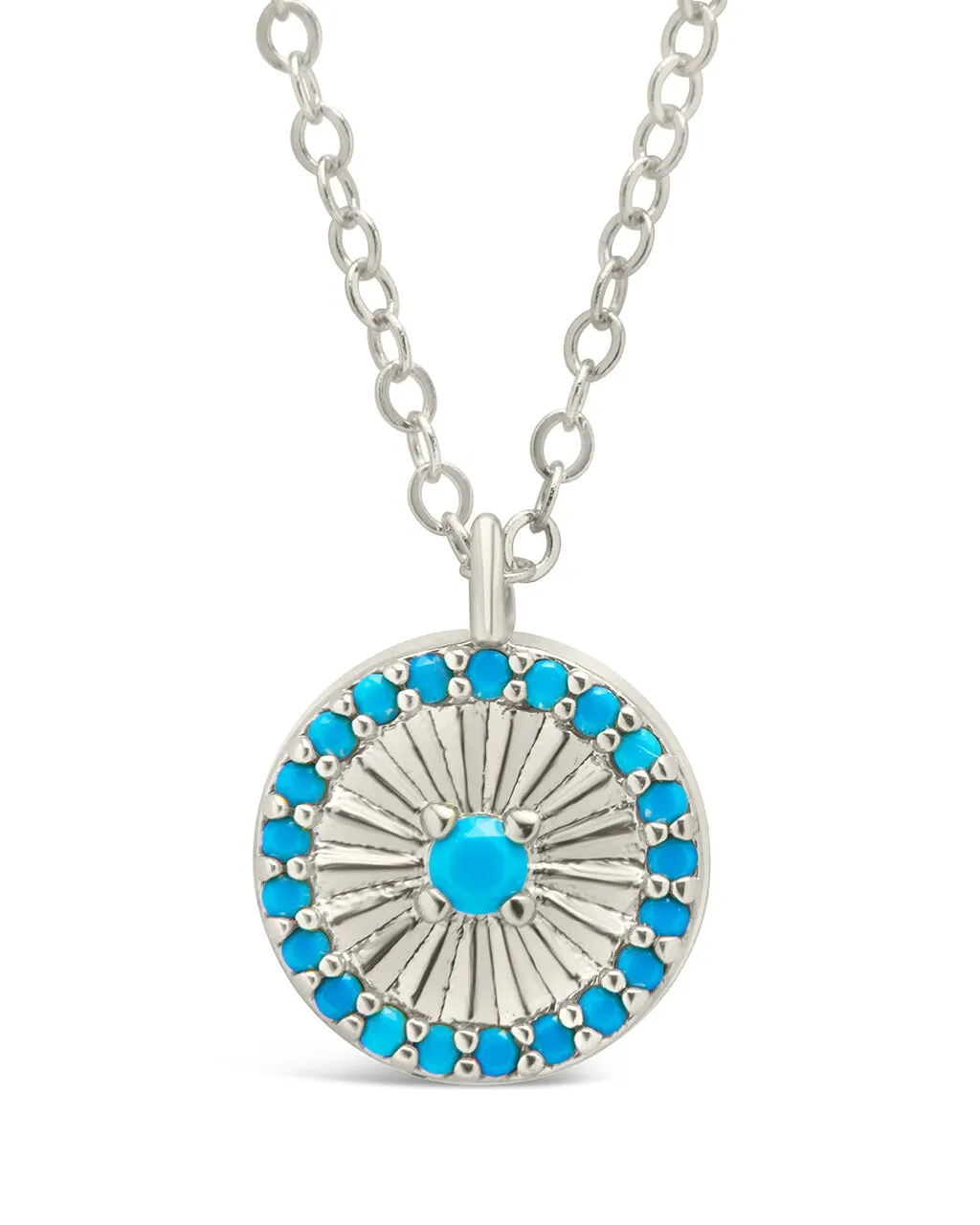 Drew Turquoise CZ Pendant Necklace