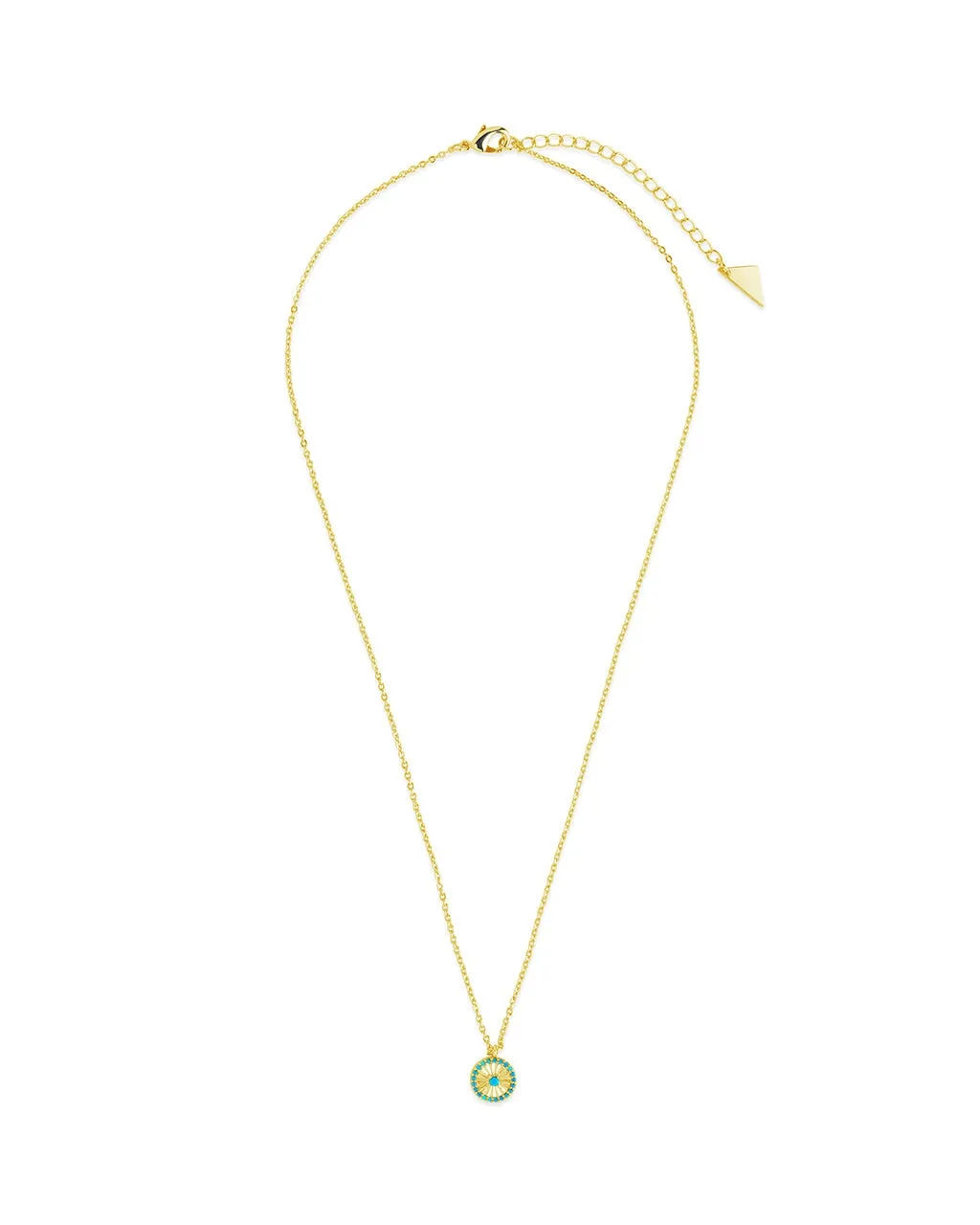 Drew Turquoise CZ Pendant Necklace