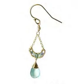 Earrings 4207 with Sapphire Opal and Chalcedony by Michelle Pressler Jewelry