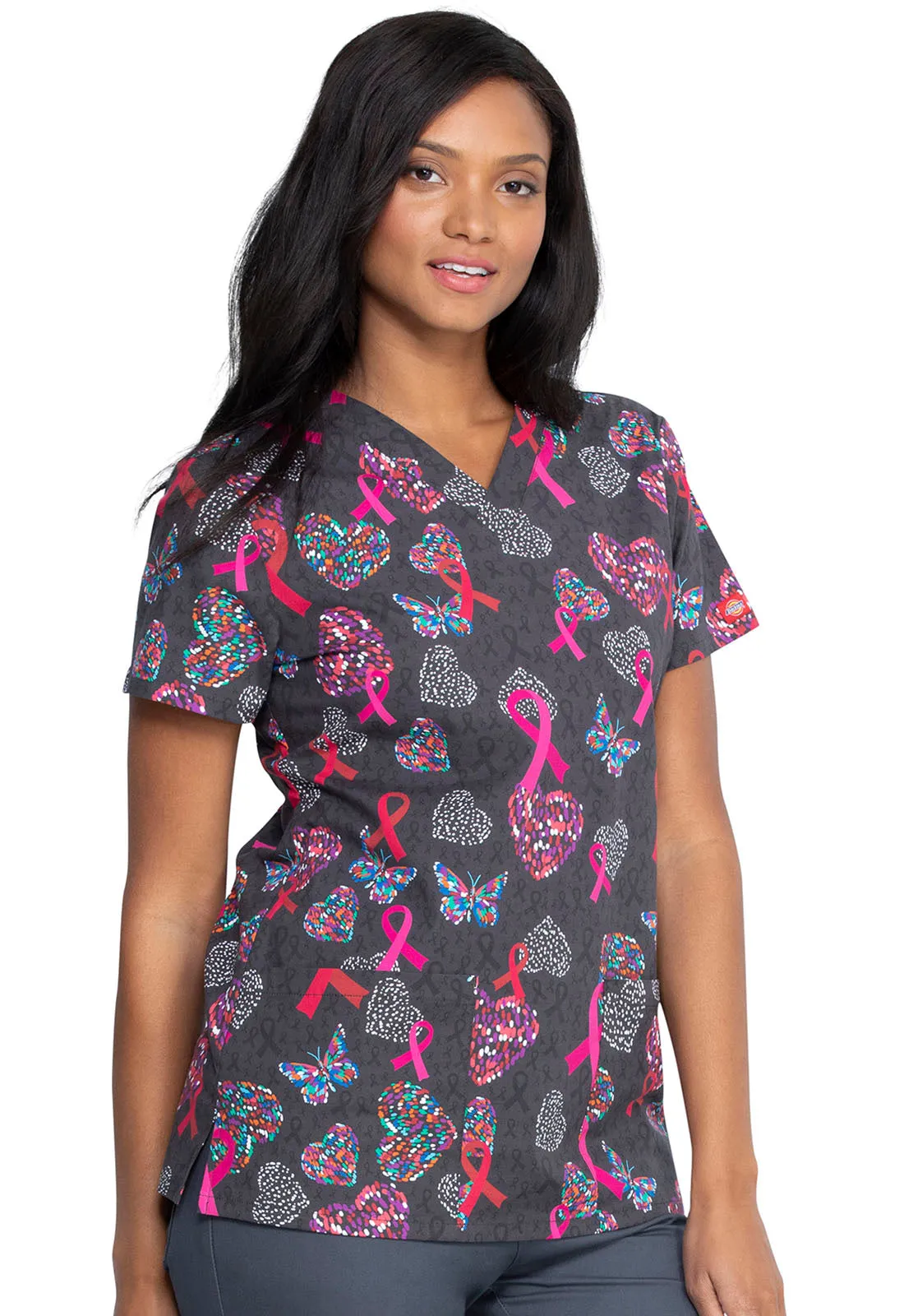 EDS Signature - Women's V-Neck Print Top