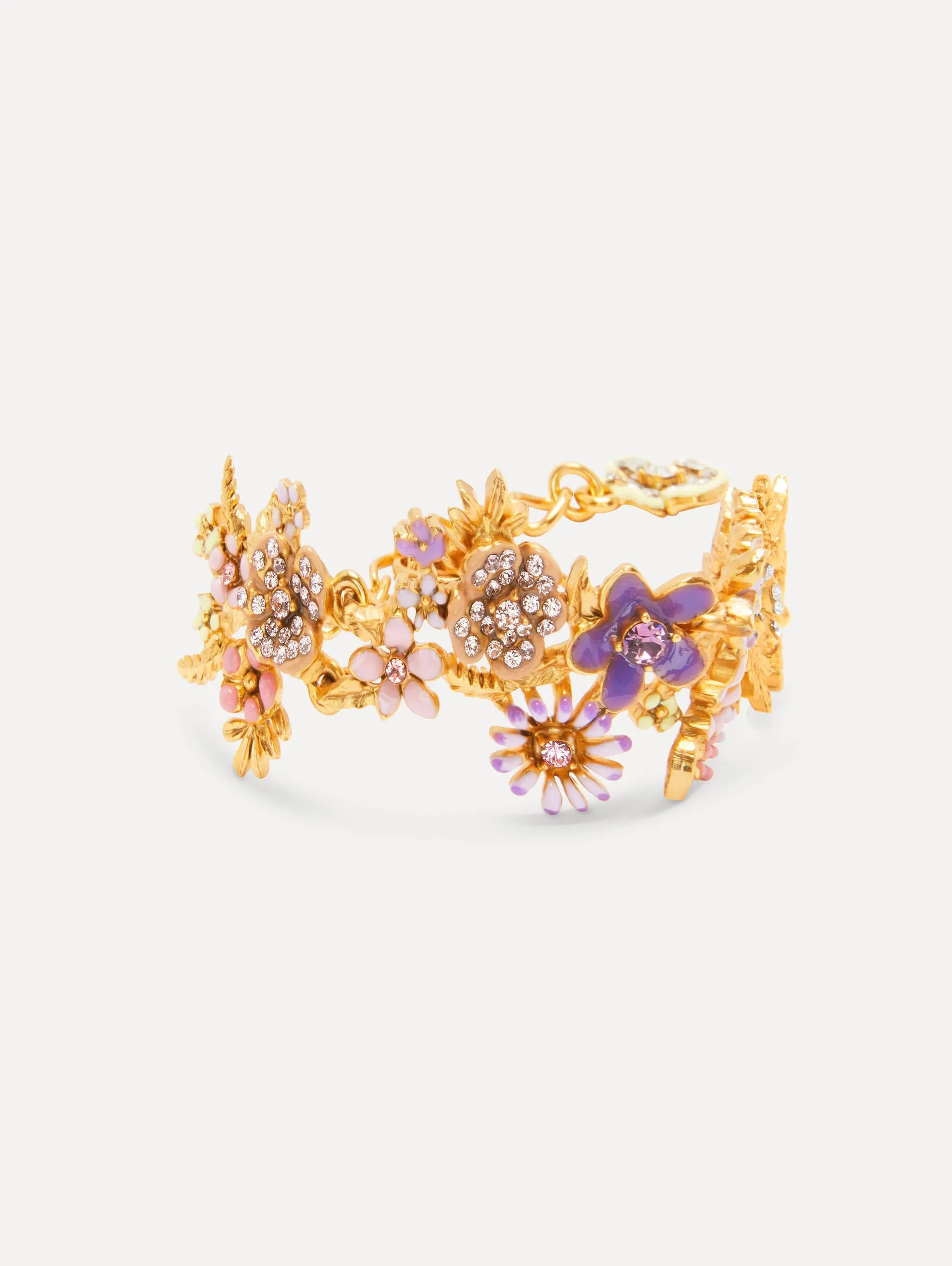 Enamel Flower Garden Bracelet