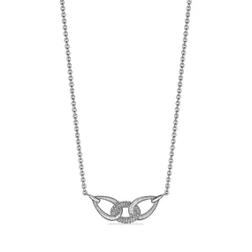 Eternity Interlocking Link Necklace with Diamonds