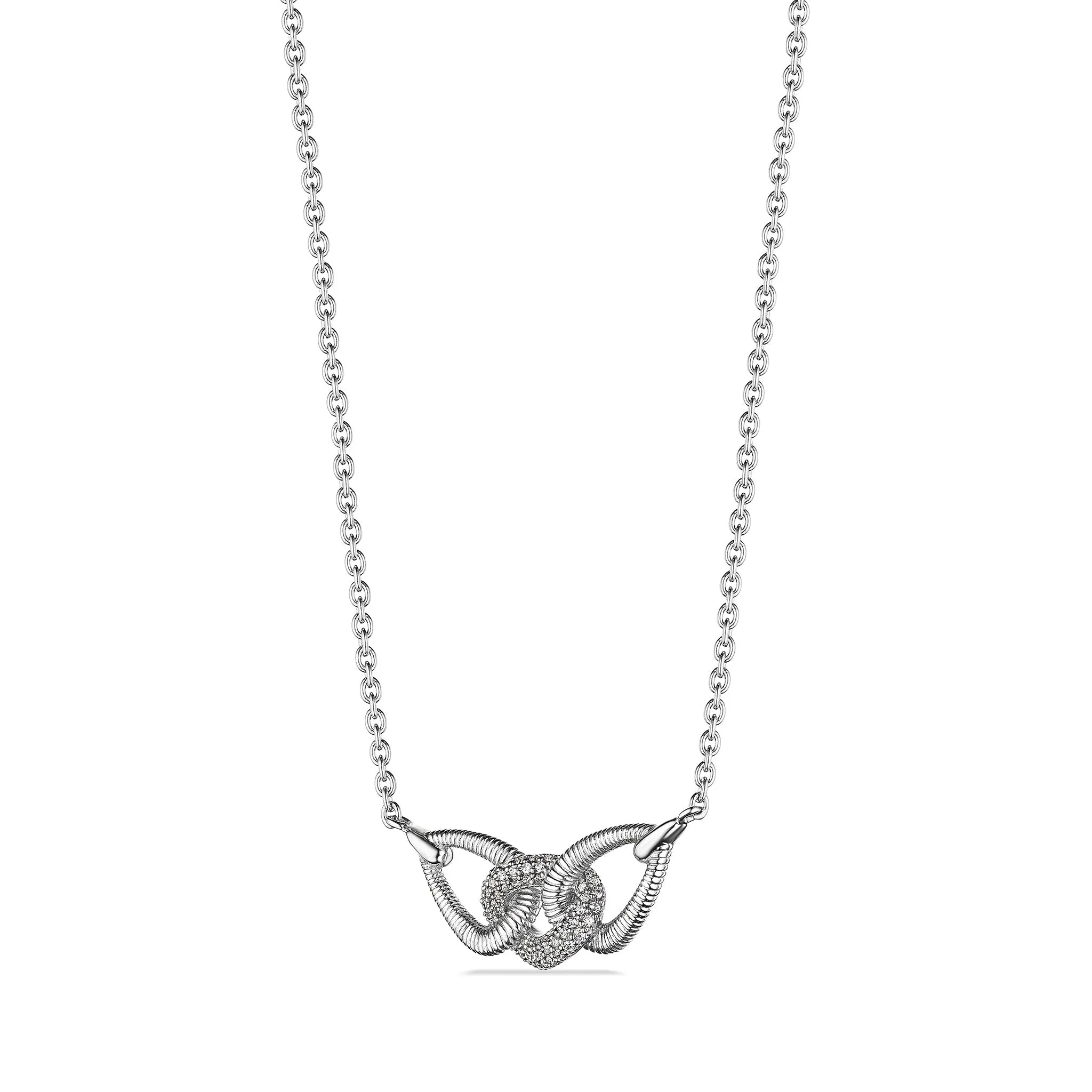 Eternity Interlocking Link Necklace with Diamonds