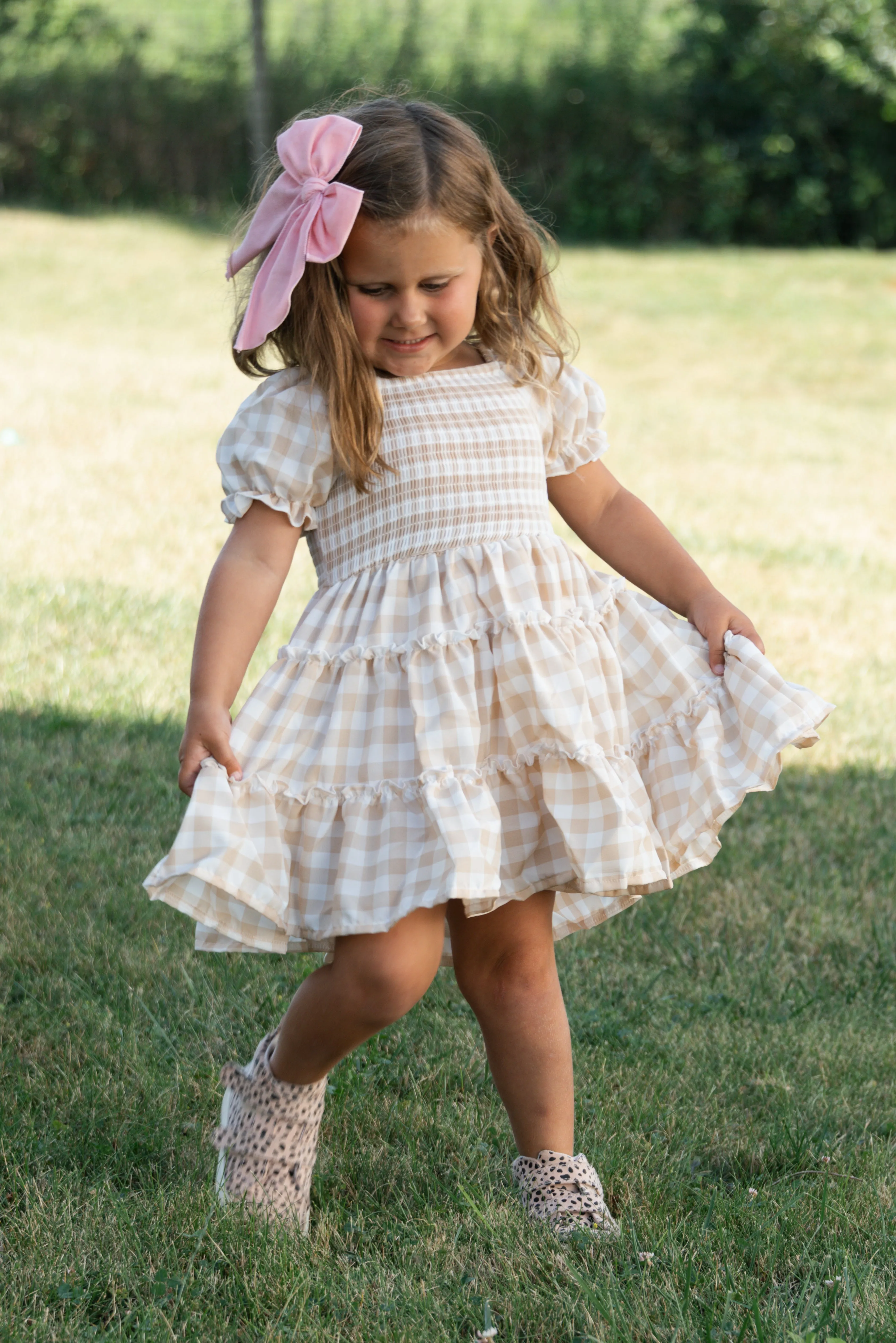 FALL GINGHAM DRESS