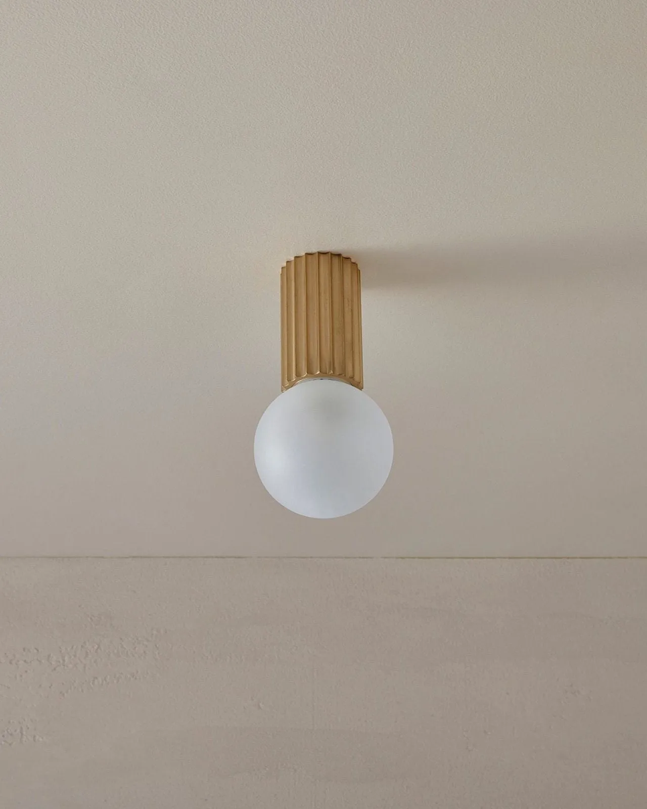 Fluted Brass Ceiling Light | Attalos