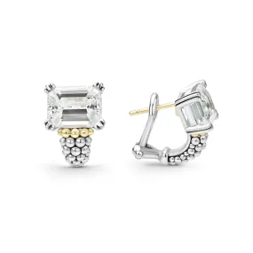 Glacier Large White Topaz Huggie Earrings