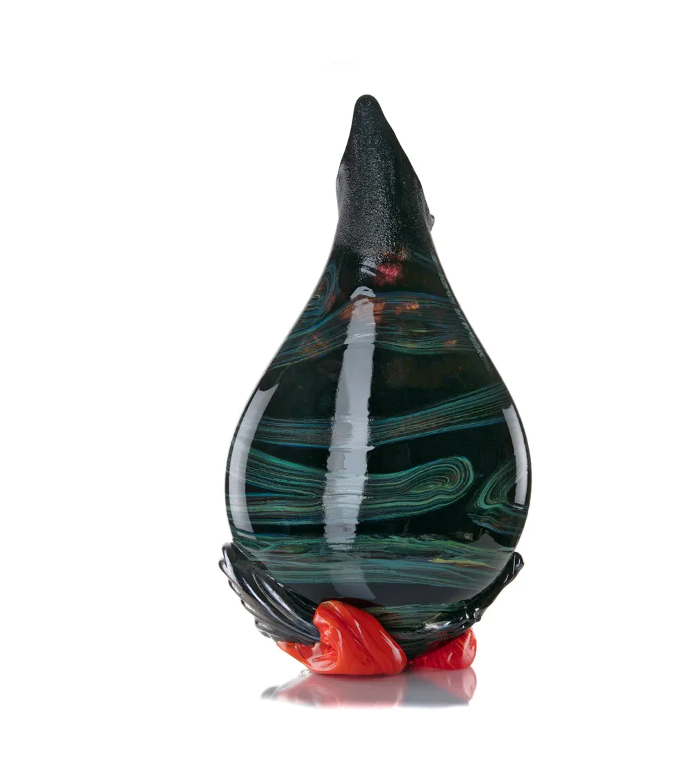 Glass Vessel "Black Lava Trail 1" by Daniel Moe