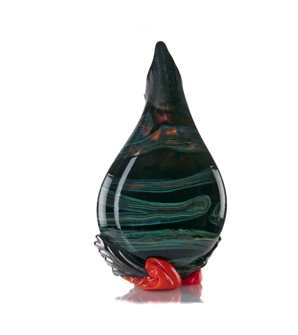 Glass Vessel "Black Lava Trail 1" by Daniel Moe