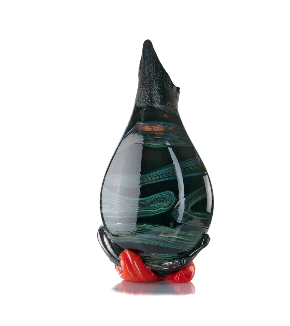 Glass Vessel "Black Lava Trail 1" by Daniel Moe