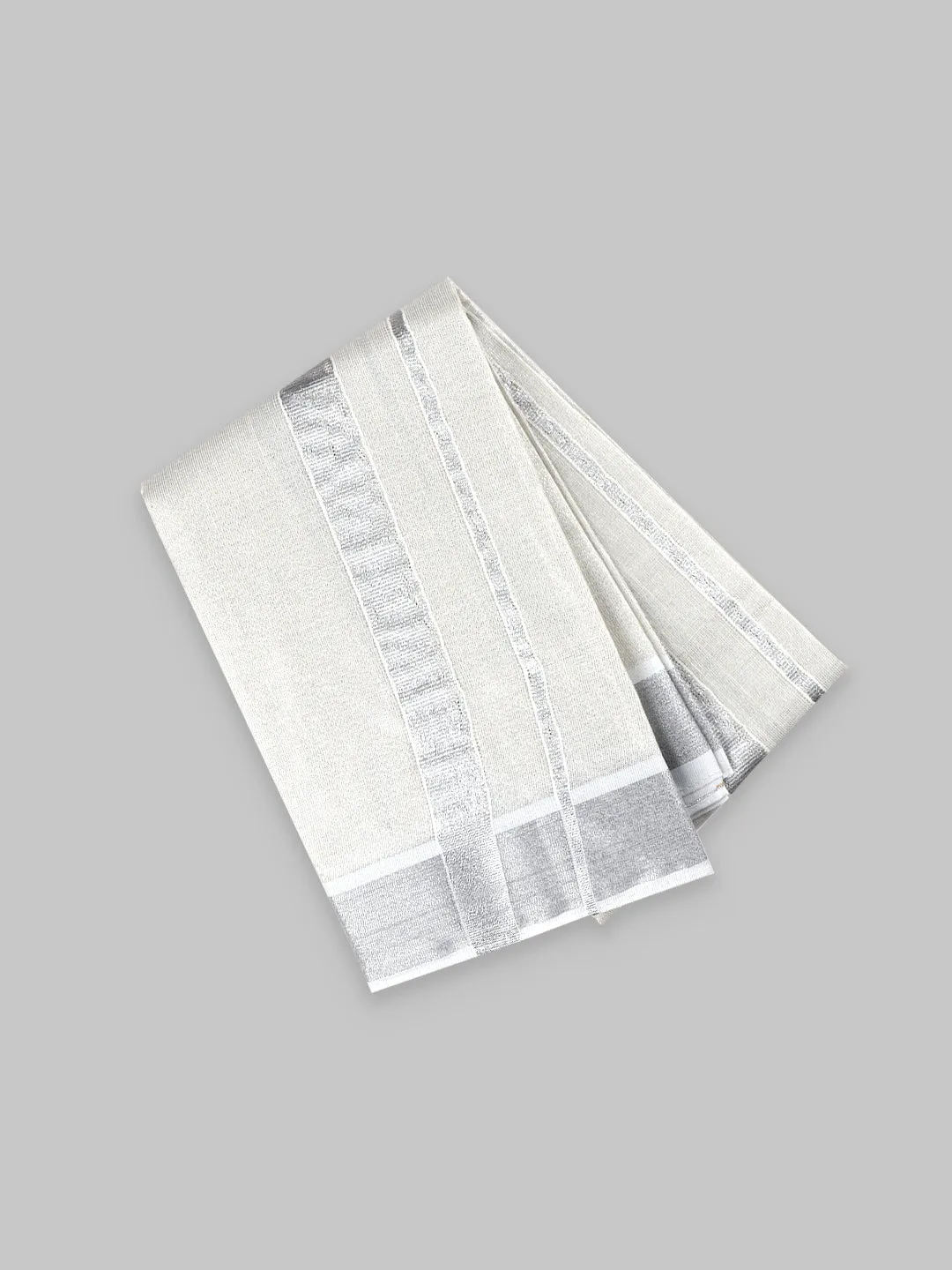 Gleaming 3/4" Silver Border Towel (Pack of 2)