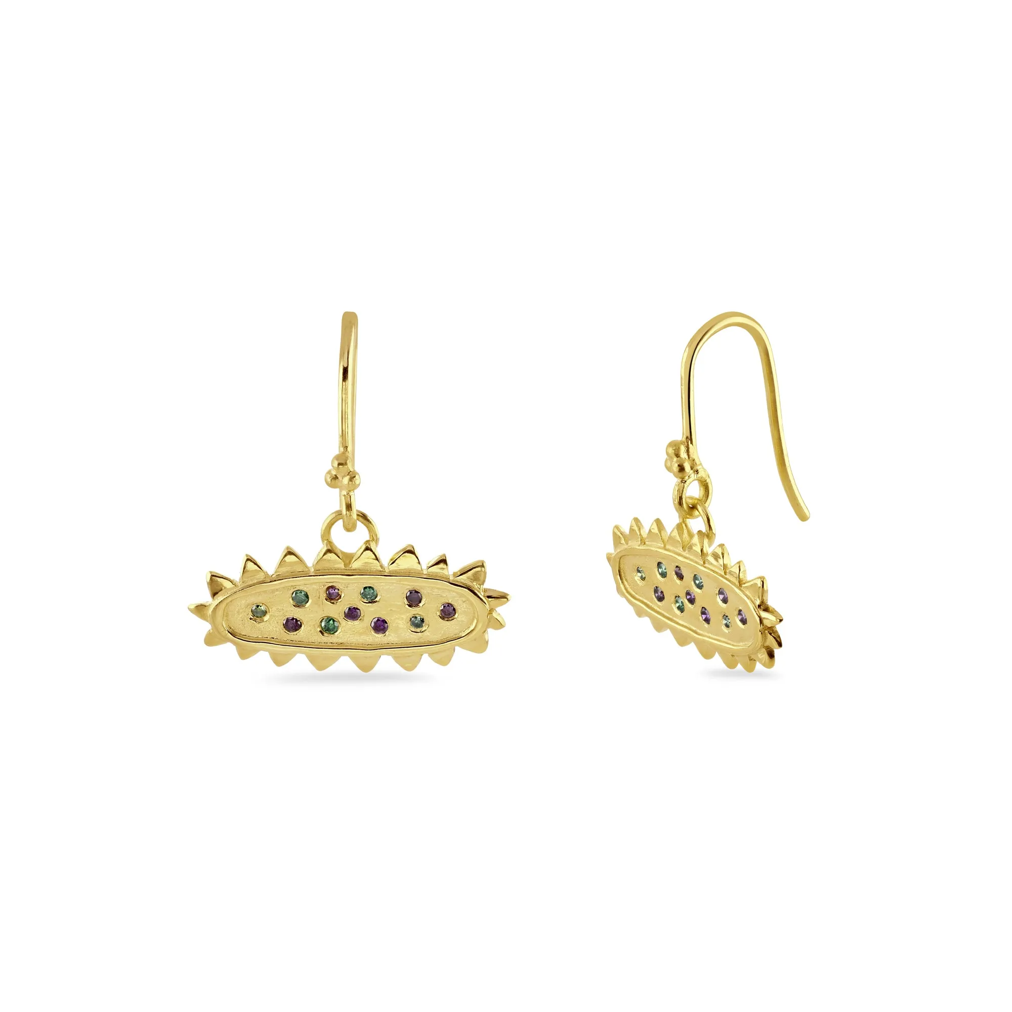 Gold & Diamond Amulet Earrings