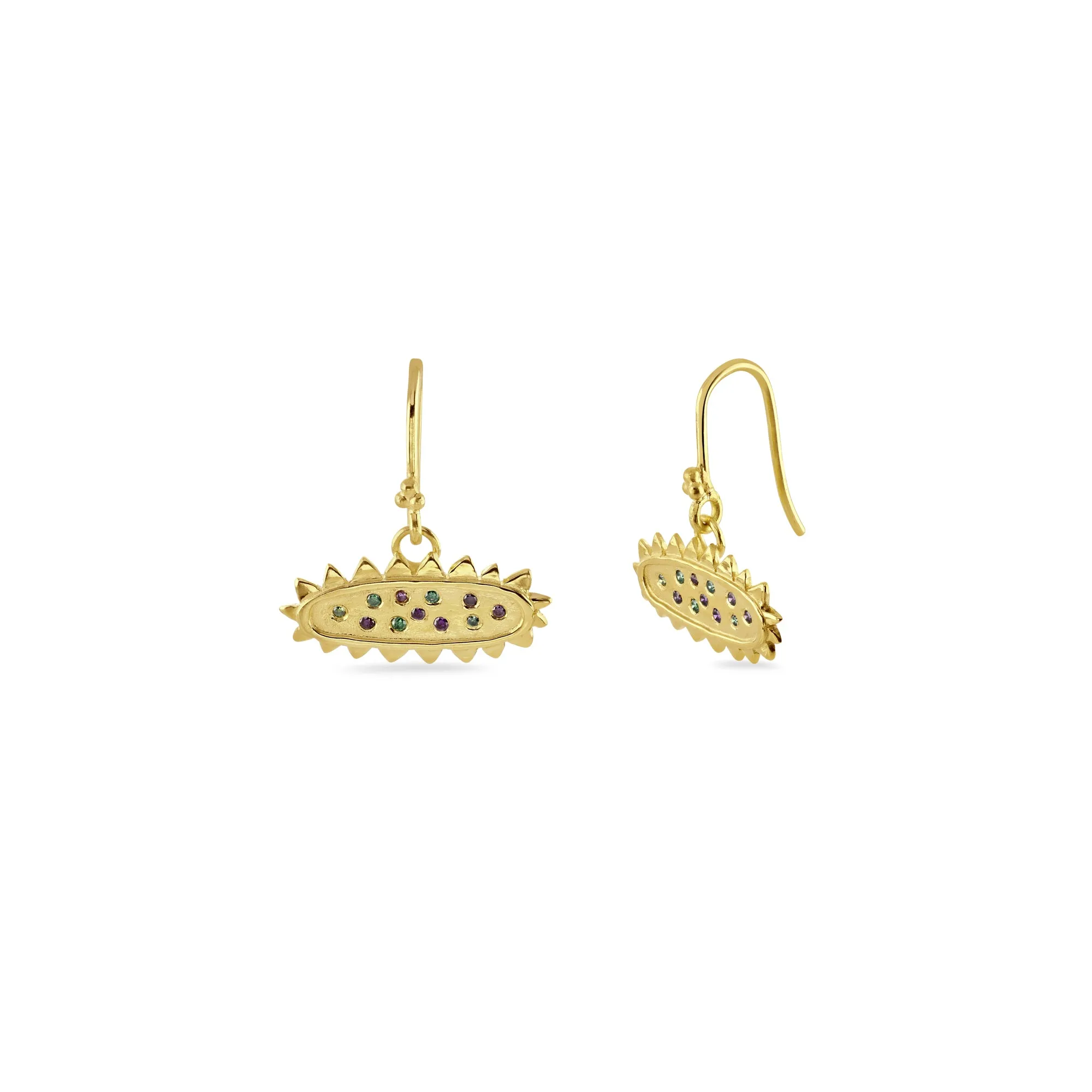 Gold & Diamond Amulet Earrings