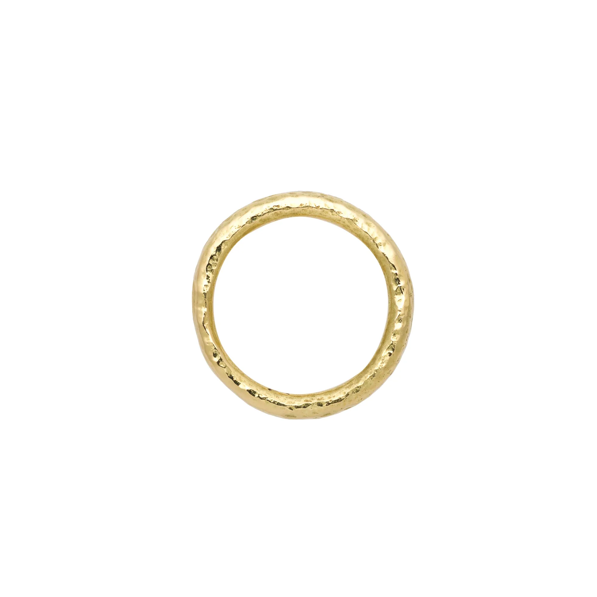 Gold Chubby Hammered Ring