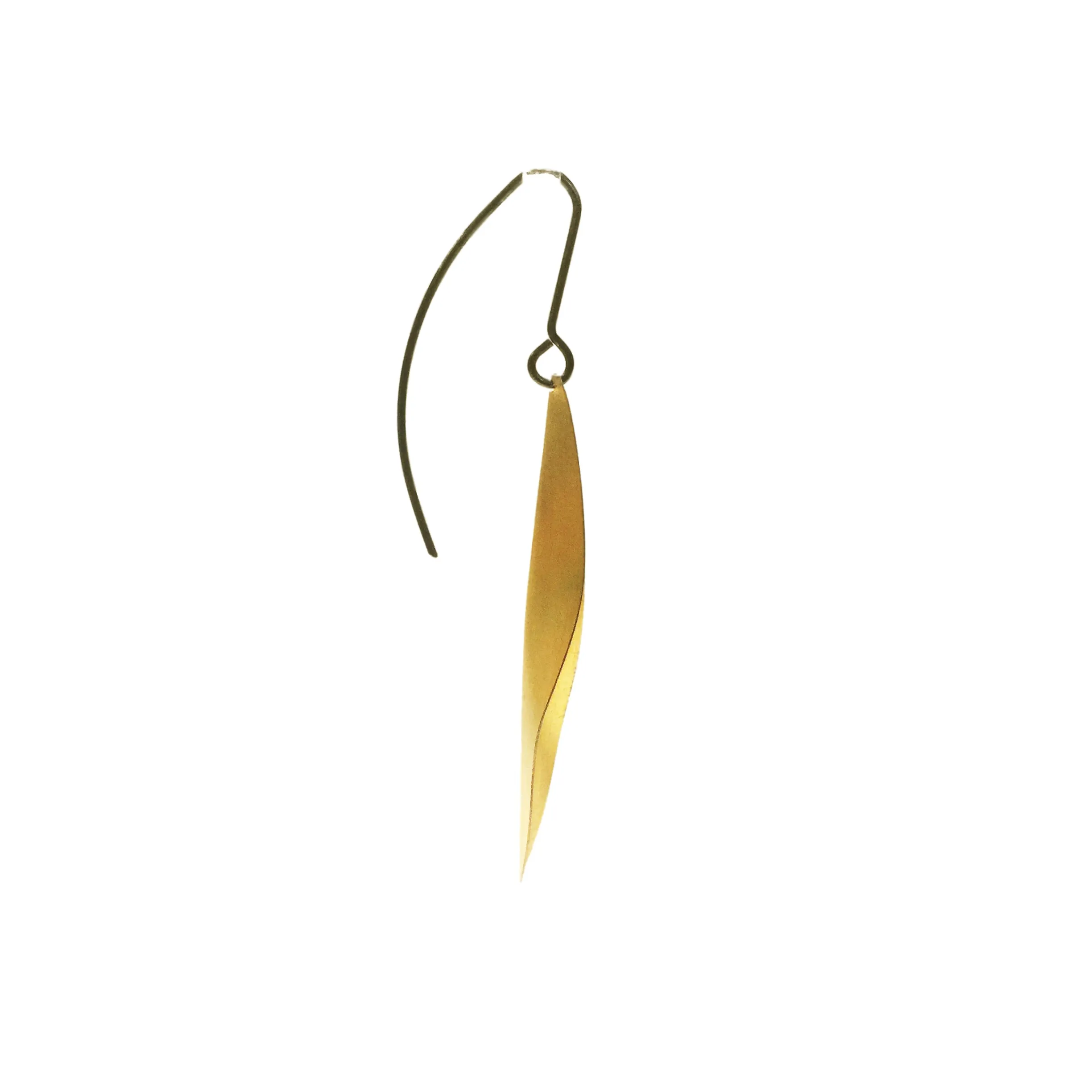 Gold Plated Silver Small Leave Earrings