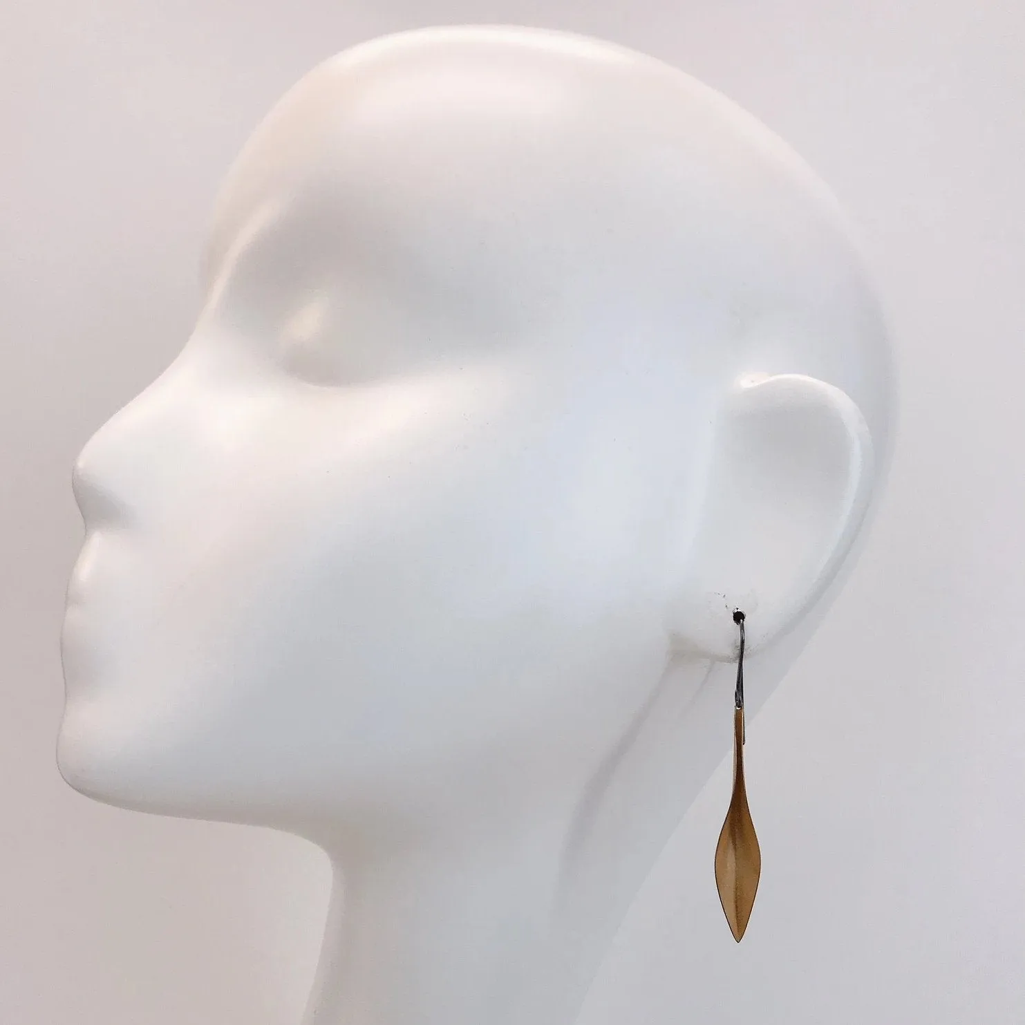 Gold Plated Silver Small Leave Earrings