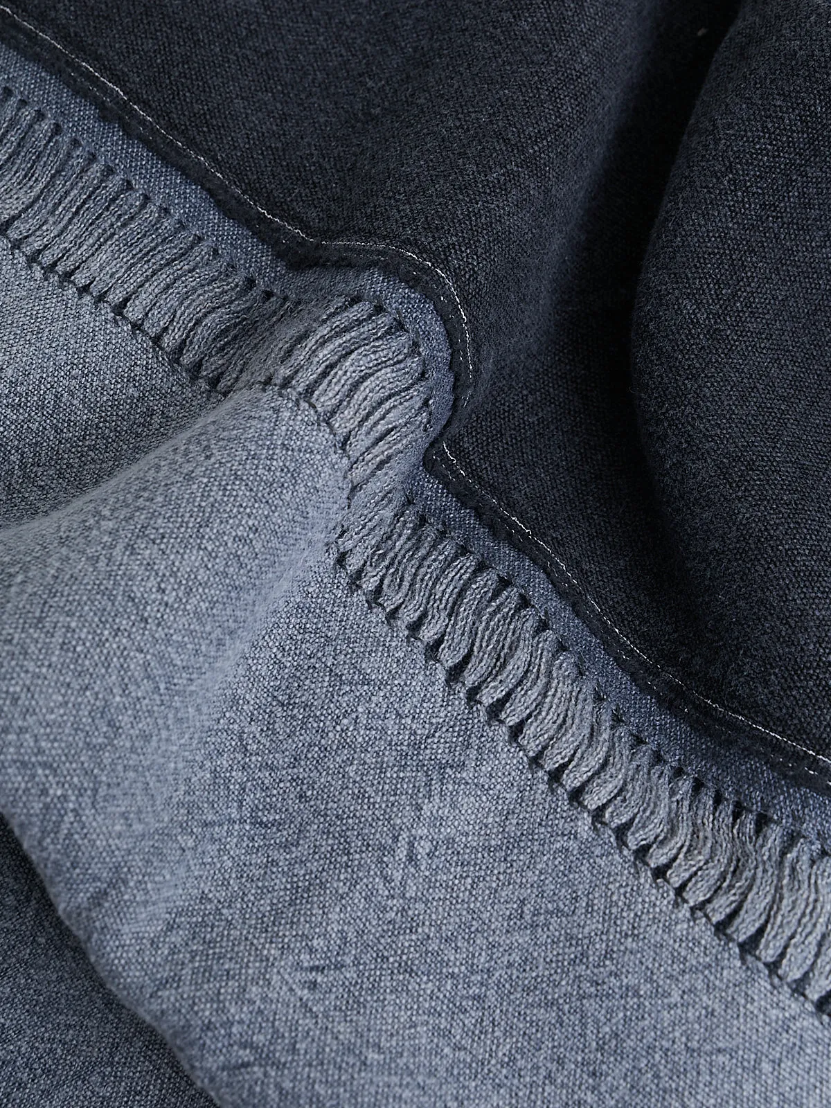 Handmade Large Throw in Grey/Black