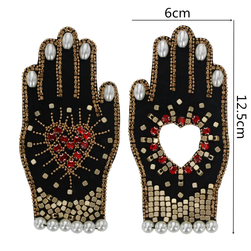 Handy- the Bead and Rhinestone Adorned Hand Patch Collection