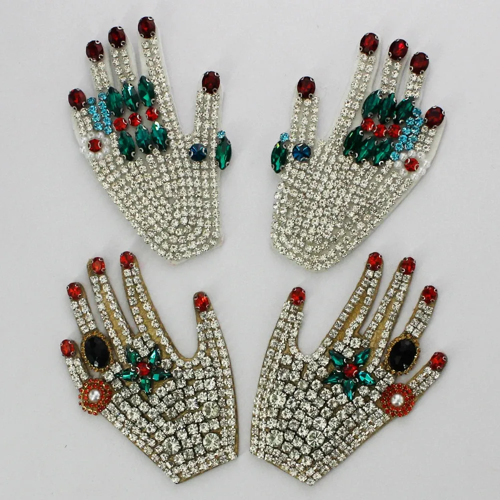 Handy- the Bead and Rhinestone Adorned Hand Patch Collection