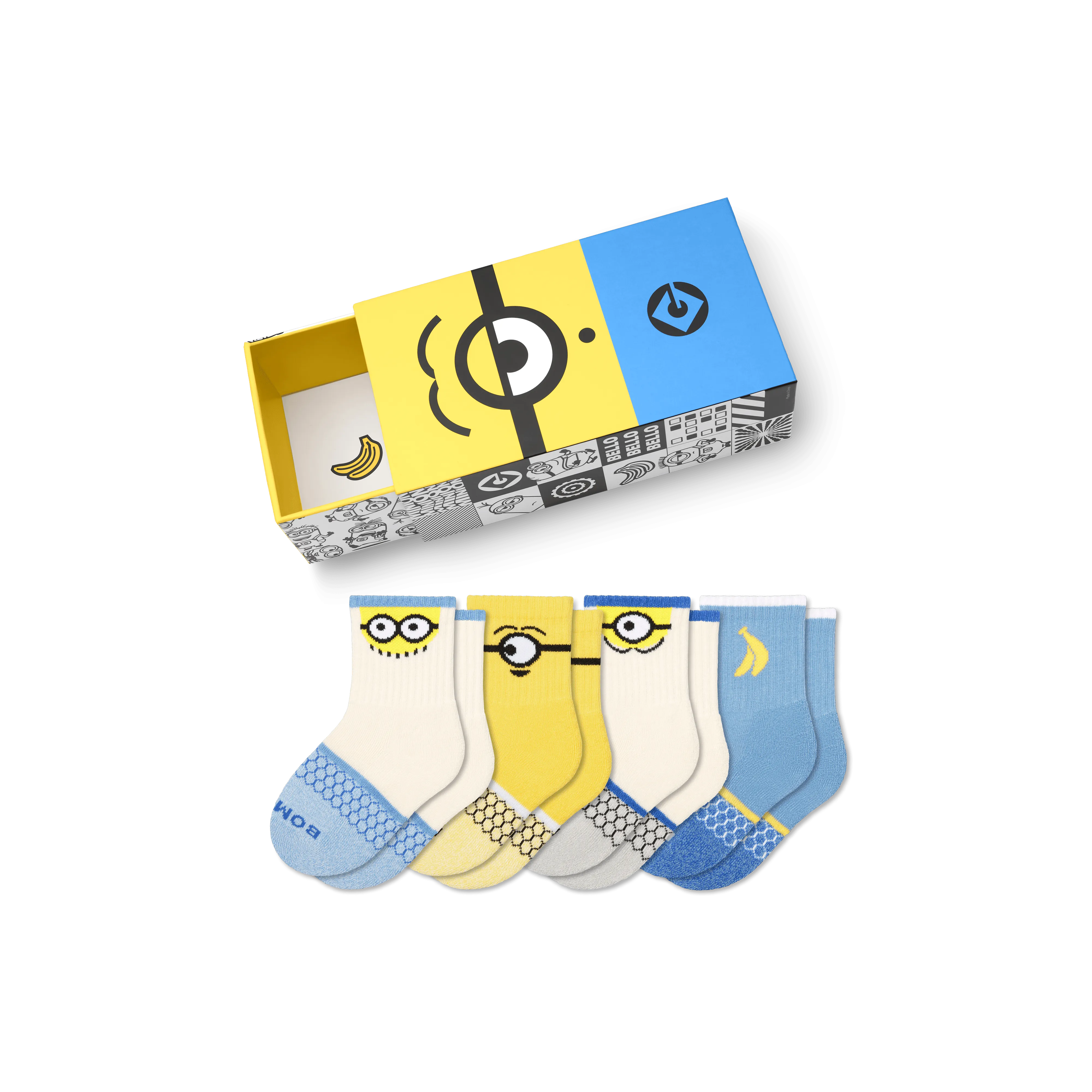 Junior Minions Calf Sock 4-Pack Gift Box