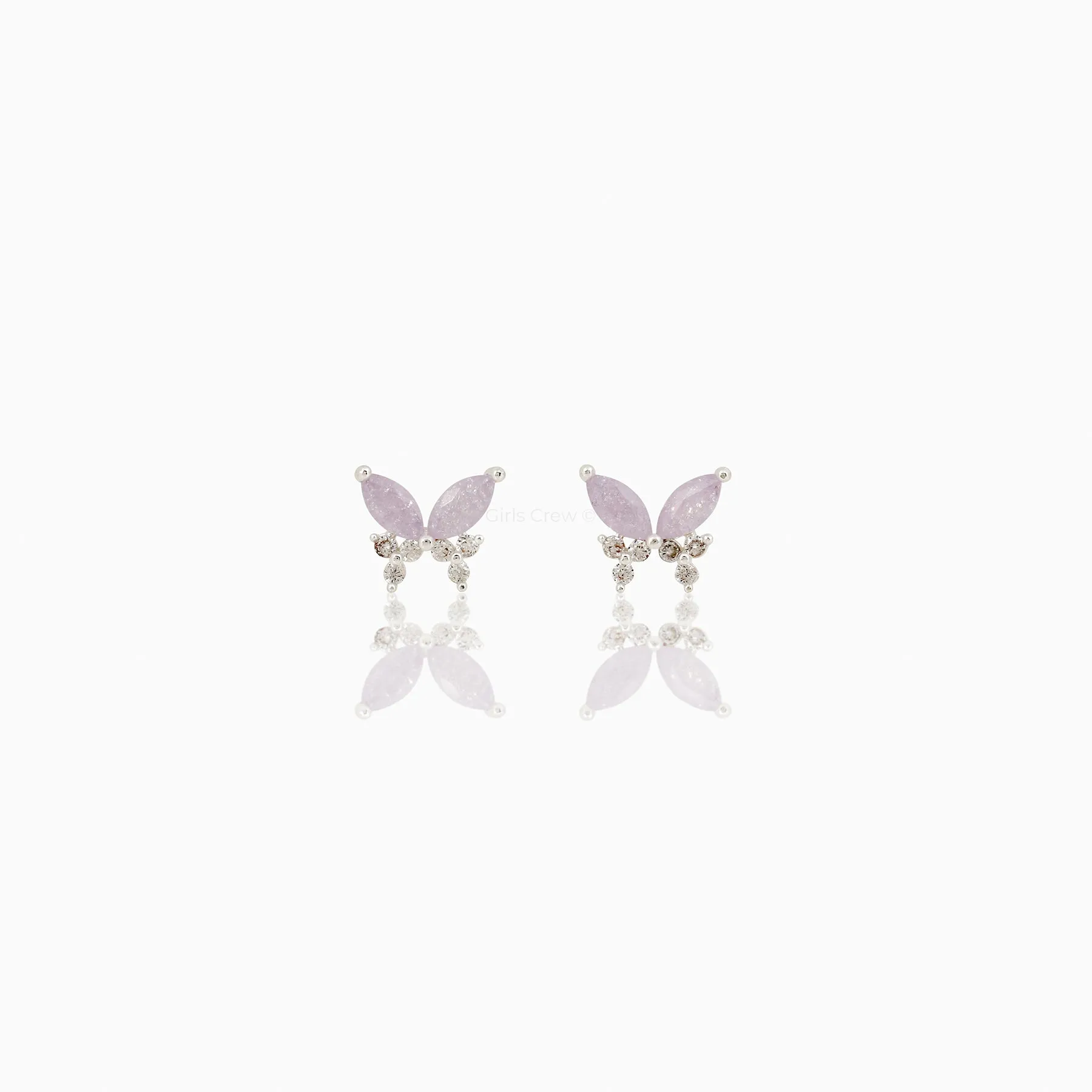 Lavender Remember Me Butterfly Studs