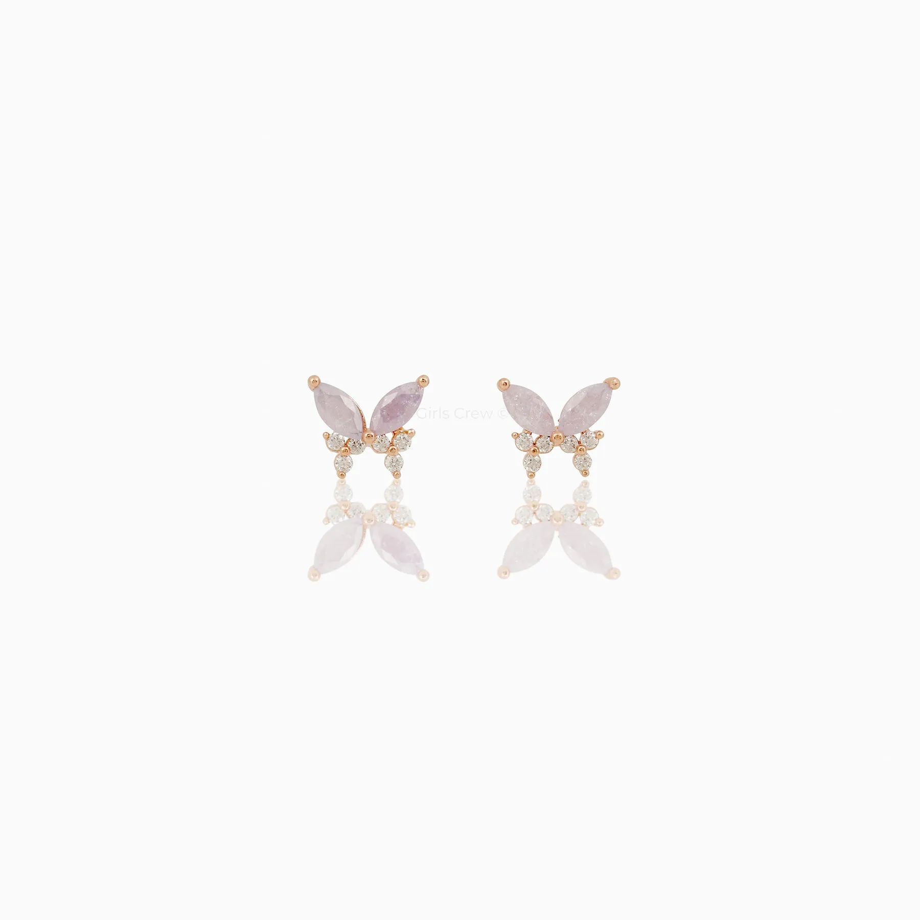 Lavender Remember Me Butterfly Studs