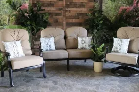 LYNNWOOD 3 PIECE SEATING SET - Love Seat, Club Chair and Swivel Rocker