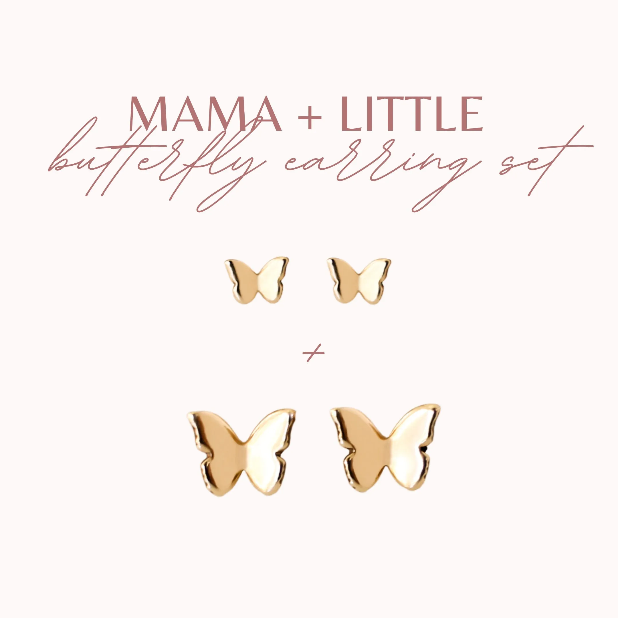 Mama   Little Butterfly Stud Earring Set