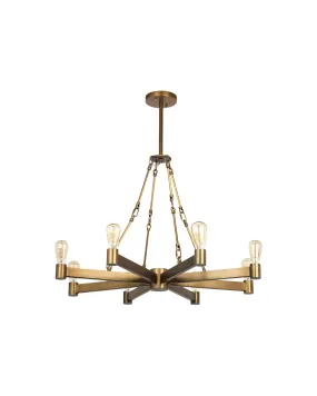 Manchester 8 Light Chandelier Brass