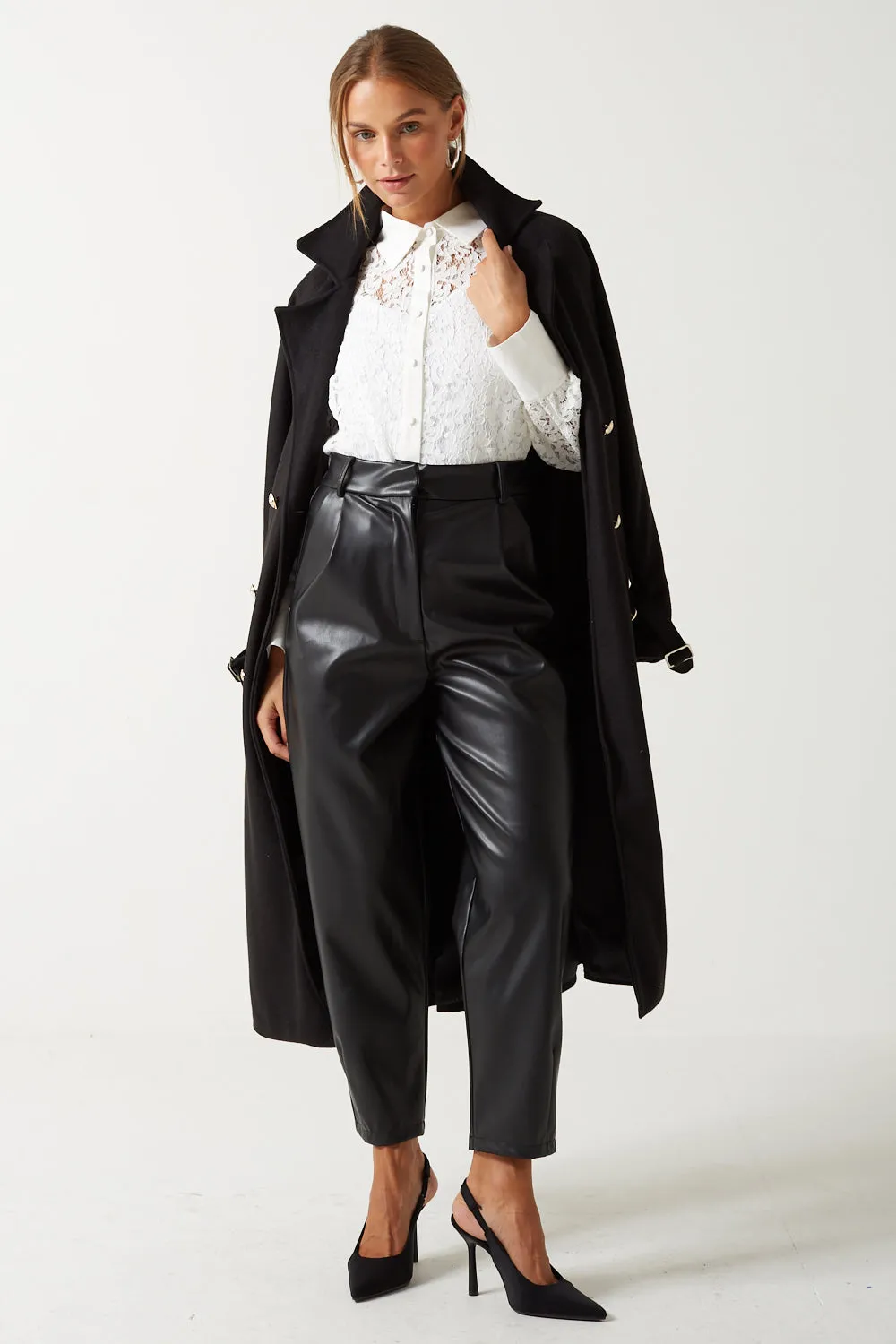 Marc Angelo Faux Leather Pant