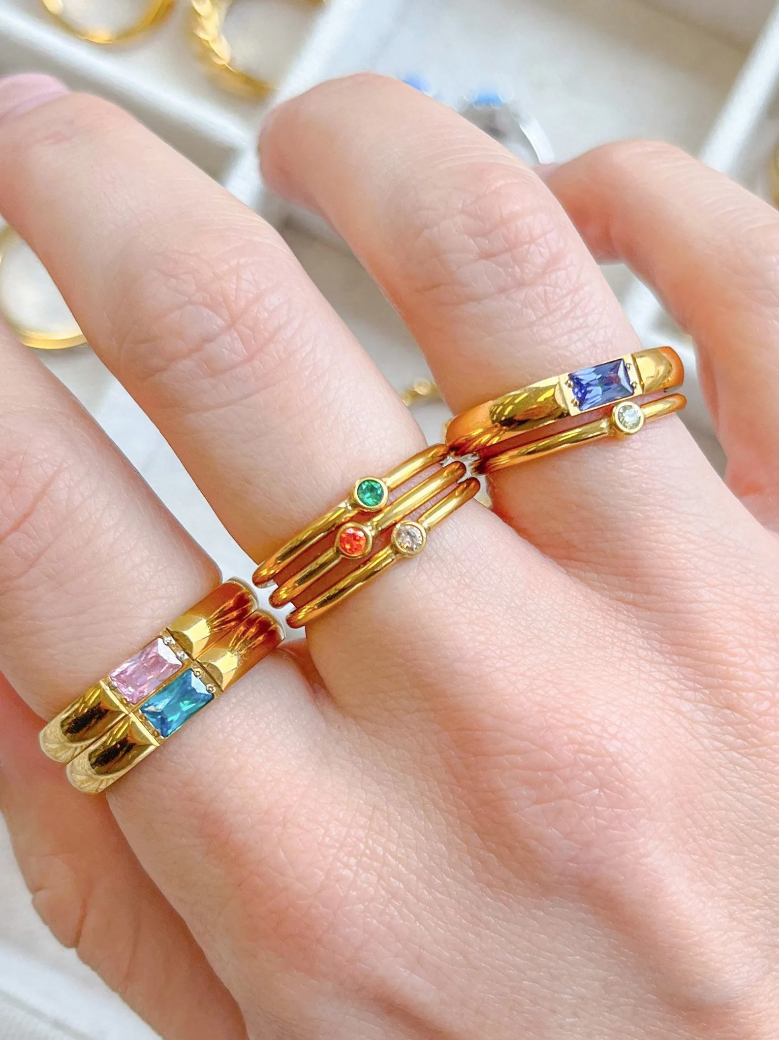 Mini Stacking Birthstone Ring