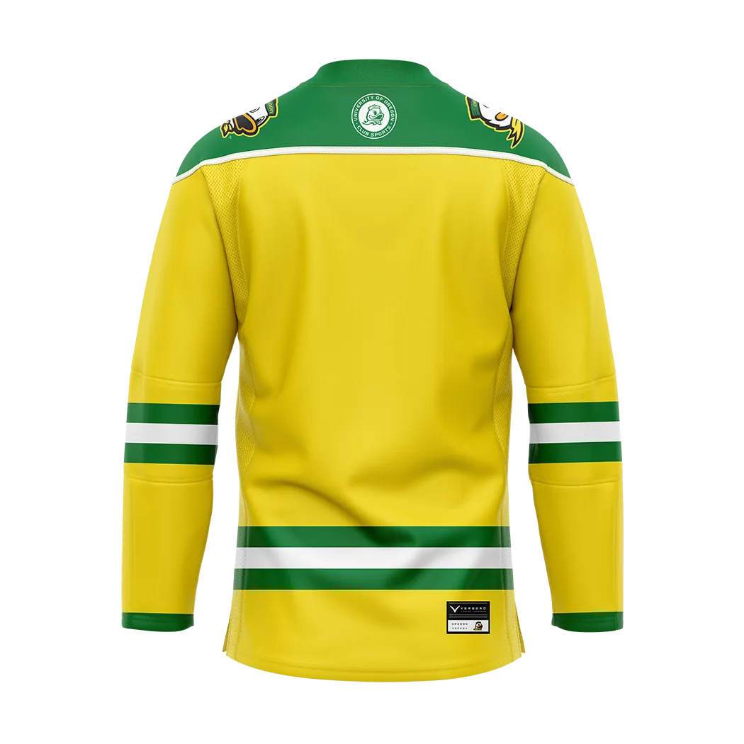 Oregon Yellow Authentic Sublimated With Twill Jersey