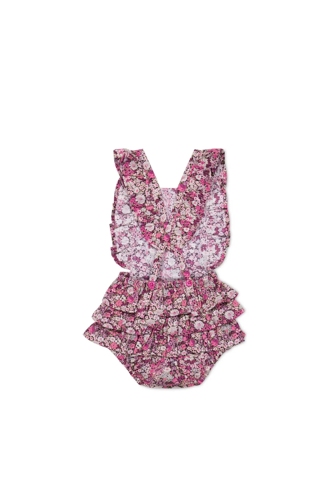 Organic Cotton Madeline Playsuit - Garden Print