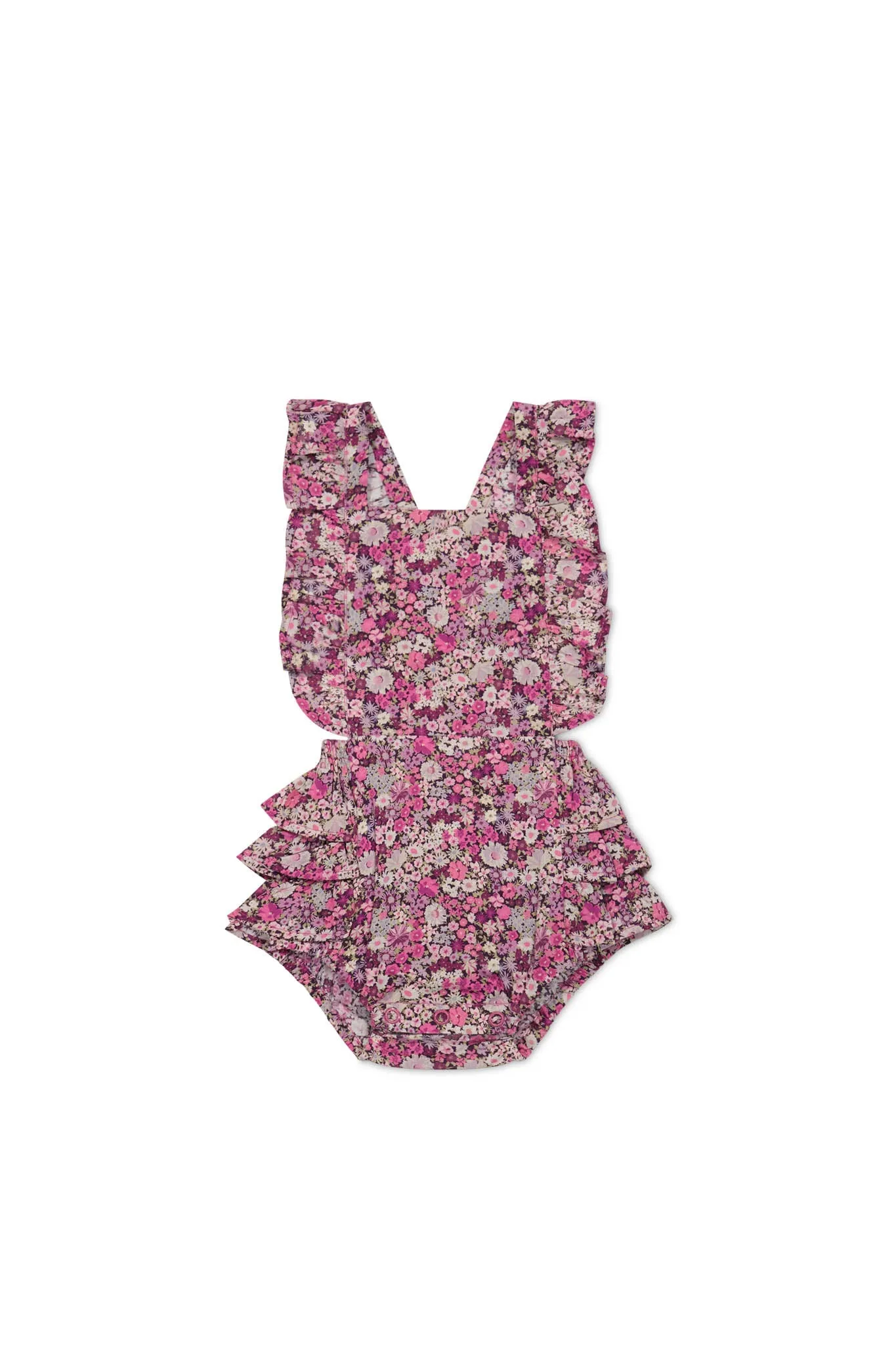 Organic Cotton Madeline Playsuit - Garden Print