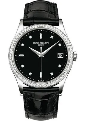 Patek Philippe 38mm Calatrava Watch Black Dial 5297G