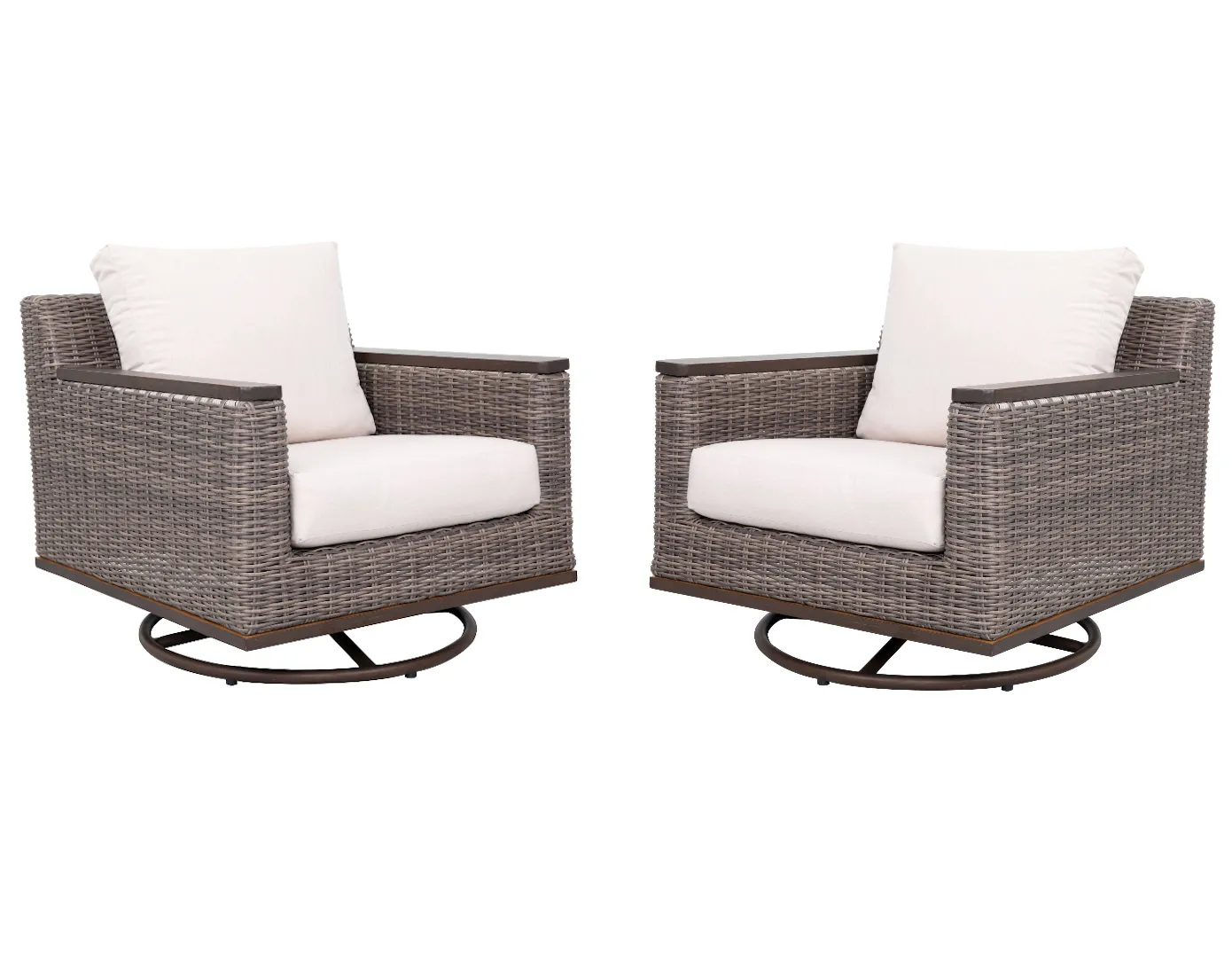 Patio Time Beaufort 2-piece Swivel Rocking Chair Set