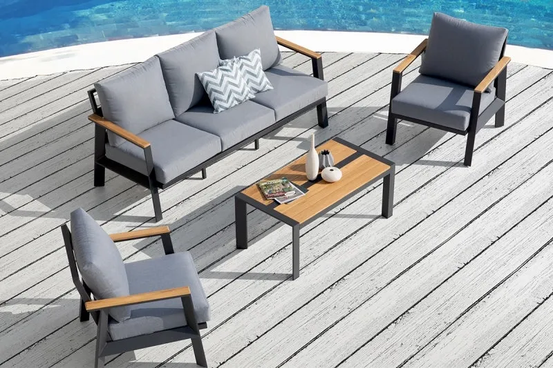 Patio Time Burton 4-piece Aluminum Sofa Set