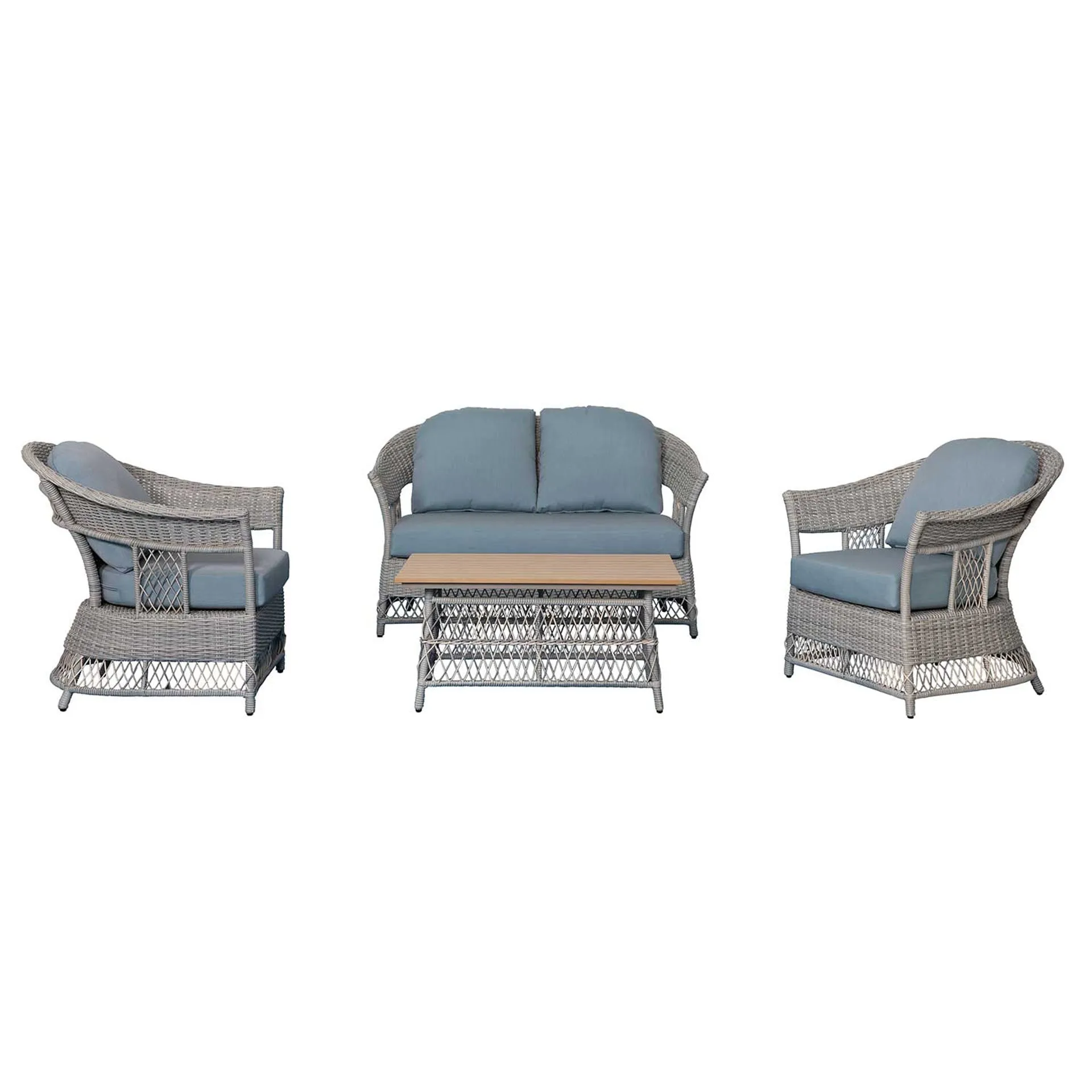 Patio Time Shell 4-Piece wicker Sofa Set