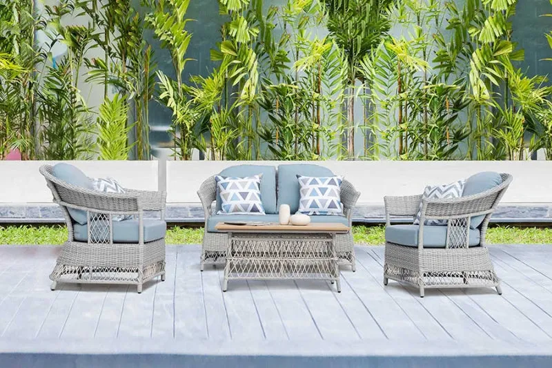 Patio Time Shell 4-Piece wicker Sofa Set