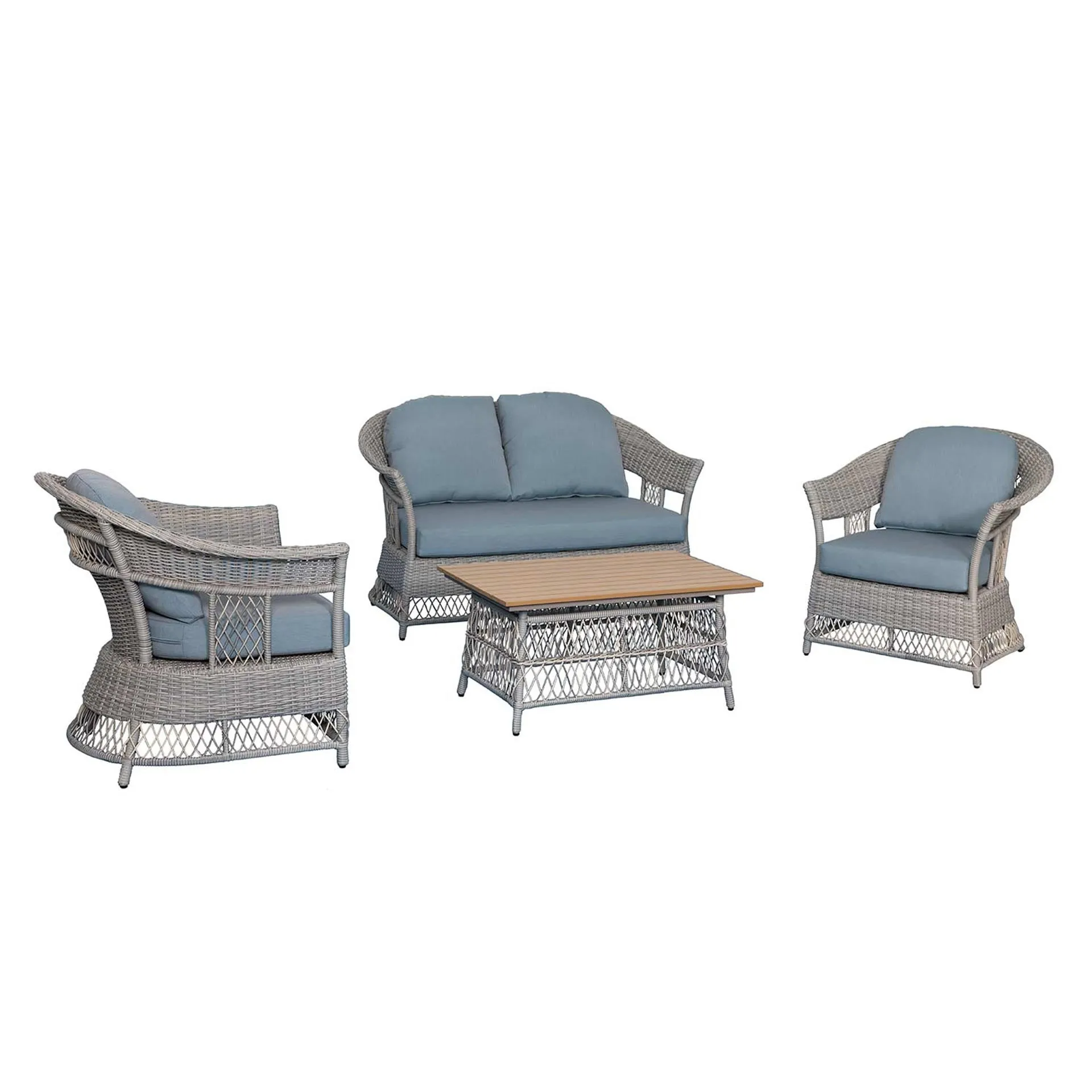 Patio Time Shell 4-Piece wicker Sofa Set