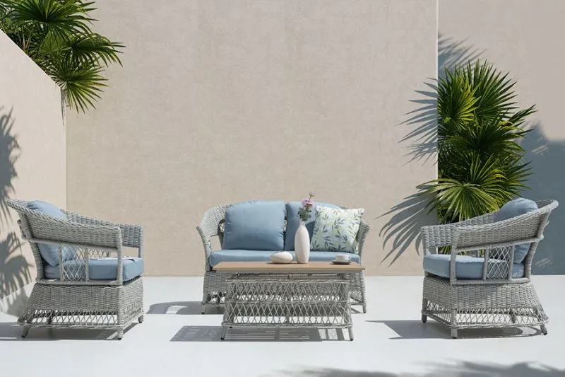 Patio Time Shell 4-Piece wicker Sofa Set