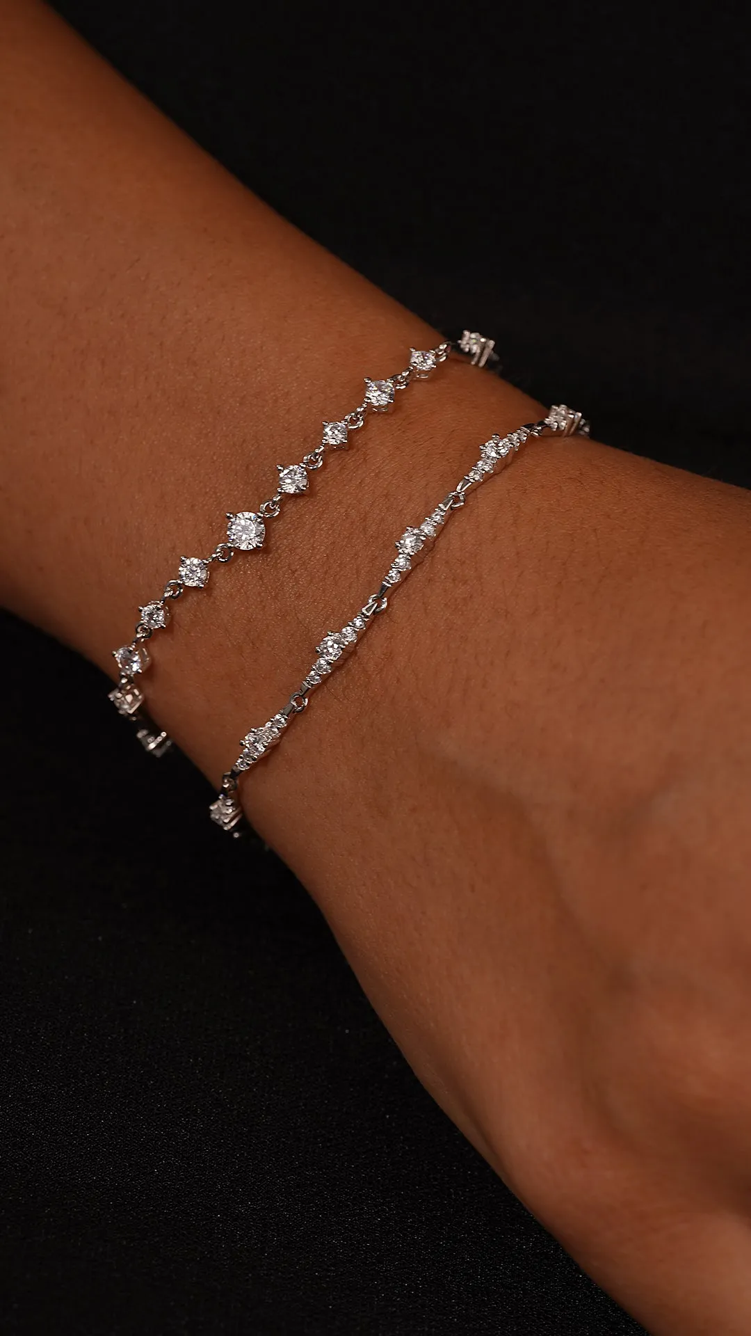 Phoenix Slim Bracelet White Gold Plated