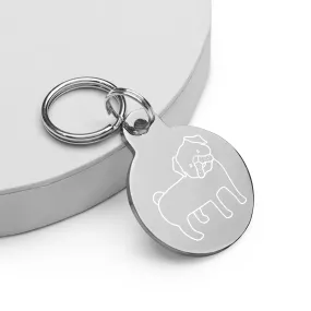 Pug Engraved pet ID tag