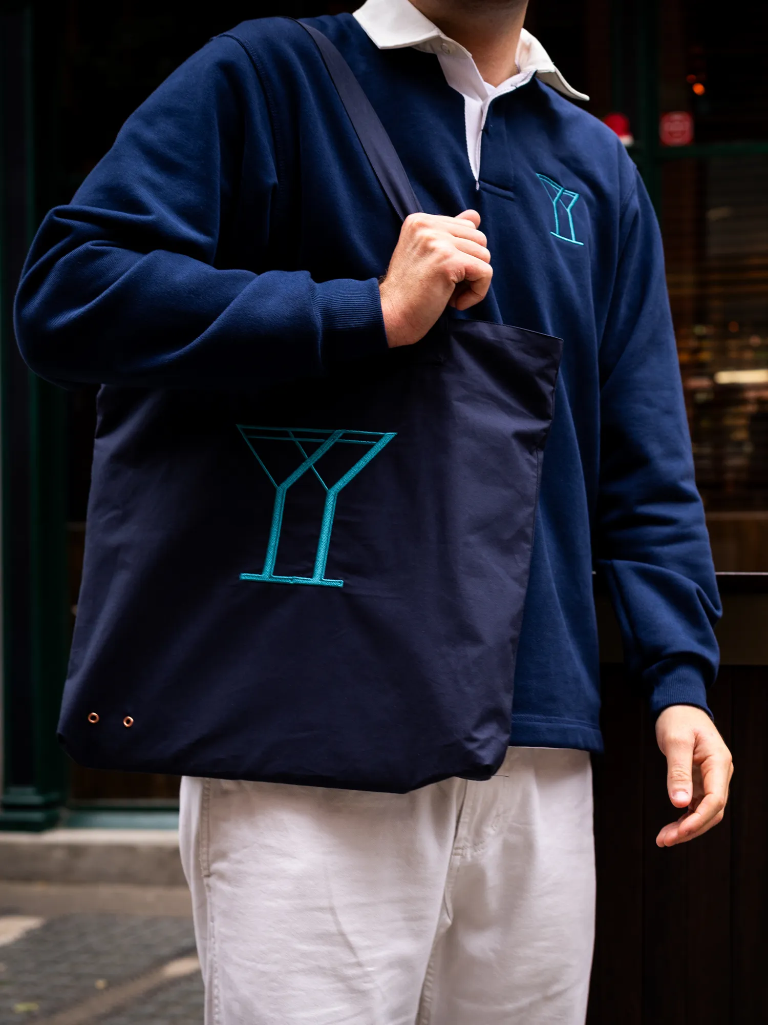 PWVC X SCHOFIELD’S BAR VENTILE® TOTE BAG - Navy