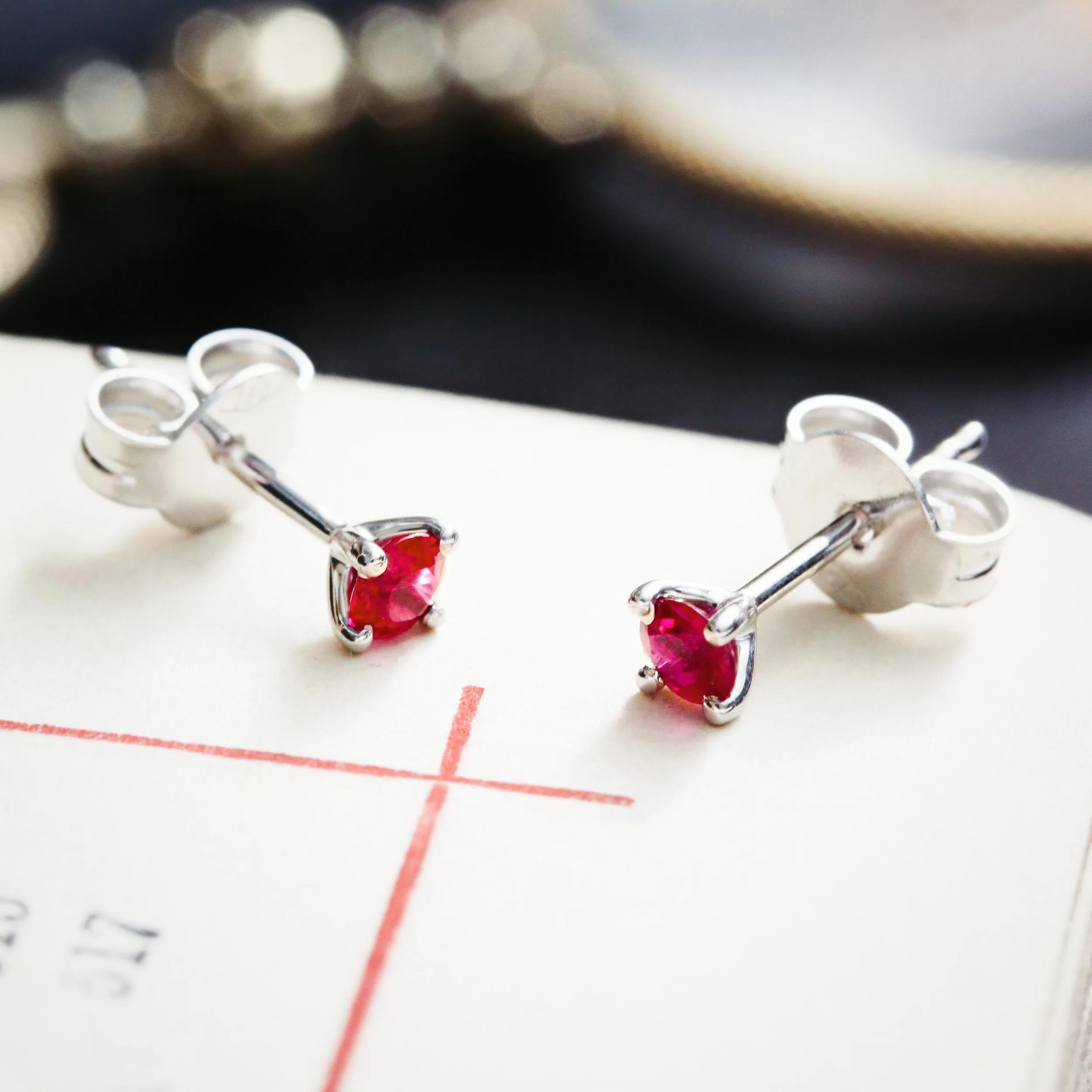 Ravishing Ruby Stud Earrings