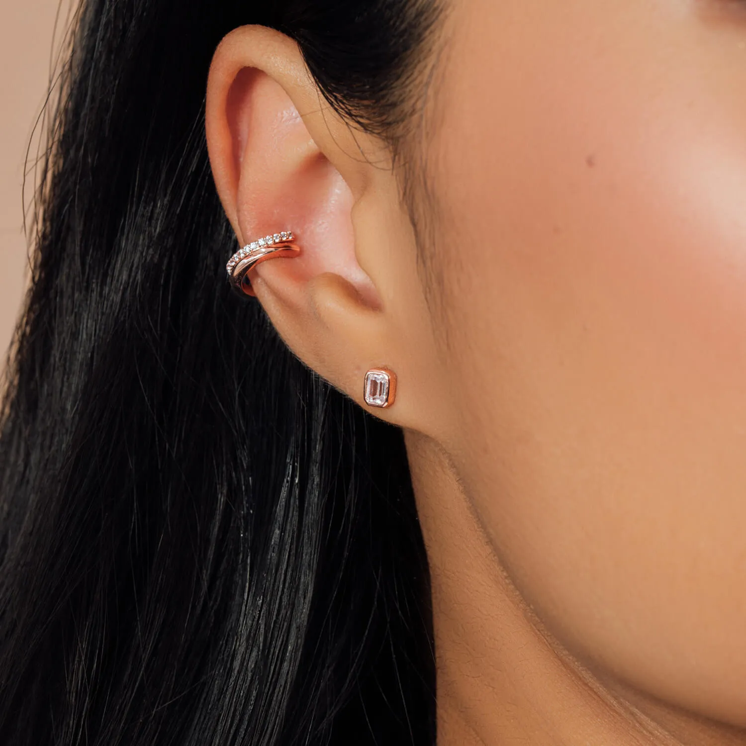 Rose Gold Blanca Studs