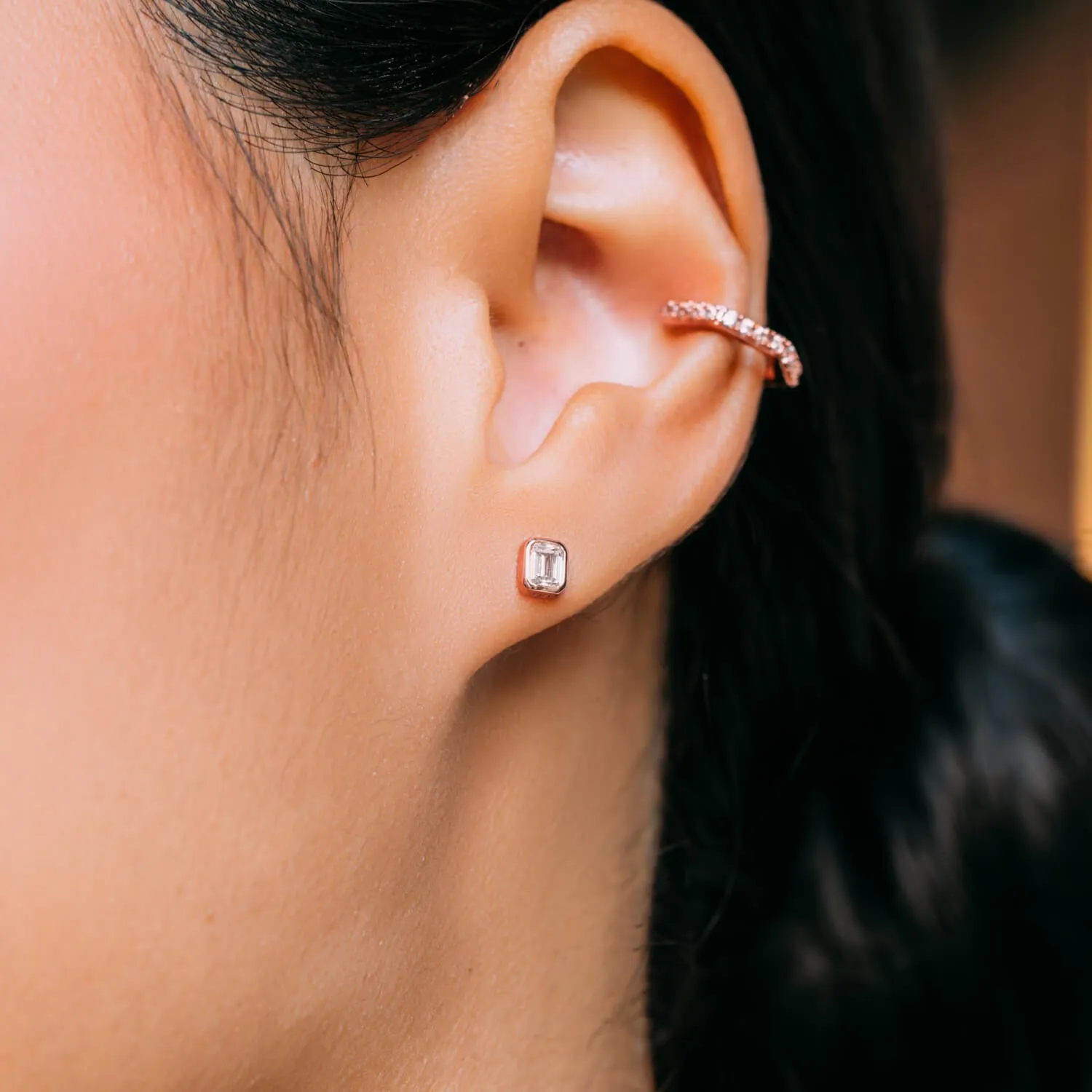 Rose Gold Blanca Studs