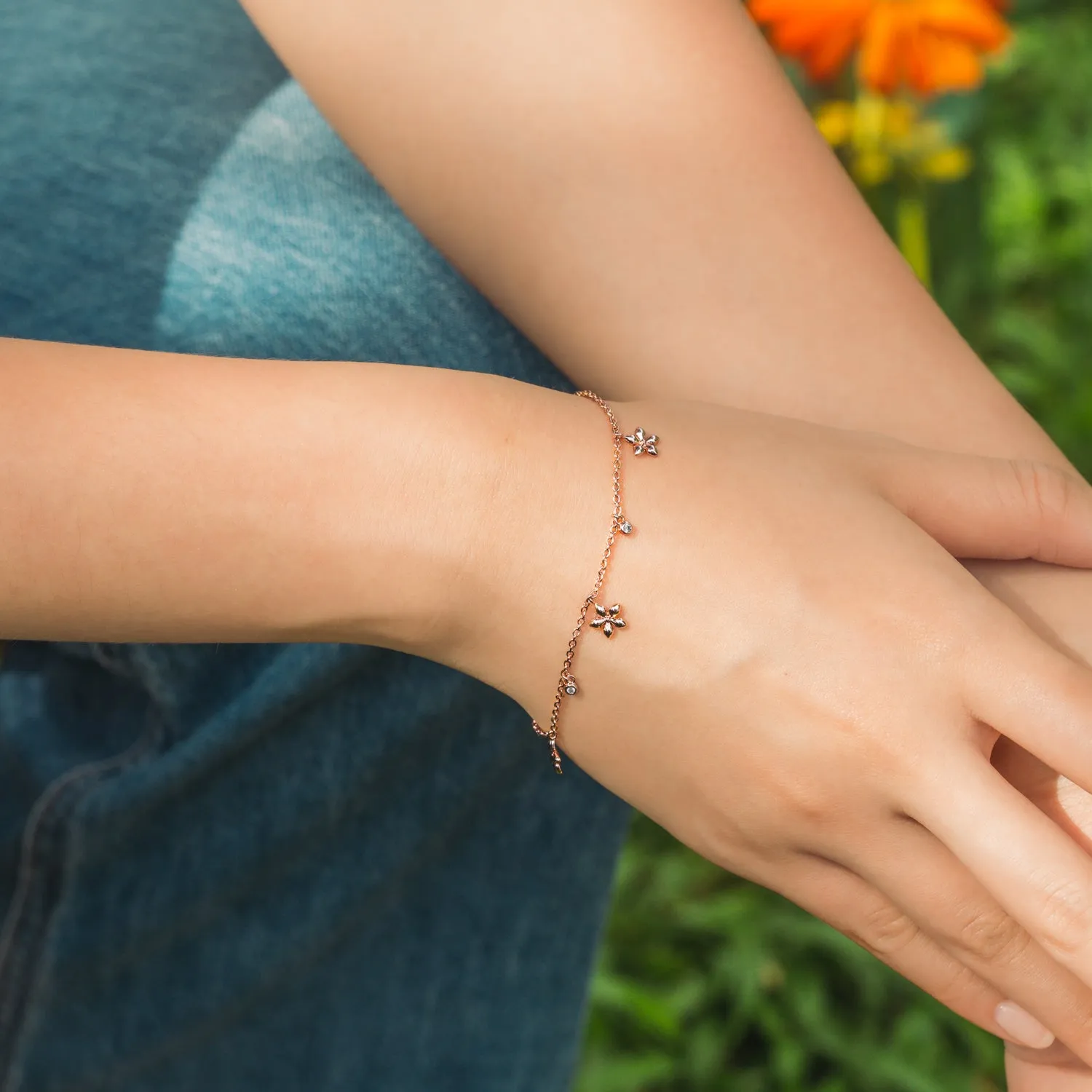 Rose Gold Heather Bracelet