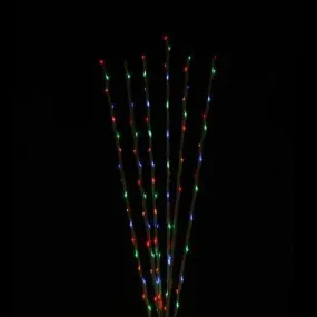 Set of 6 Enchanted Garden LED Multi-Color Lighted Branch Spray Driveway Pathway Markers - 6'